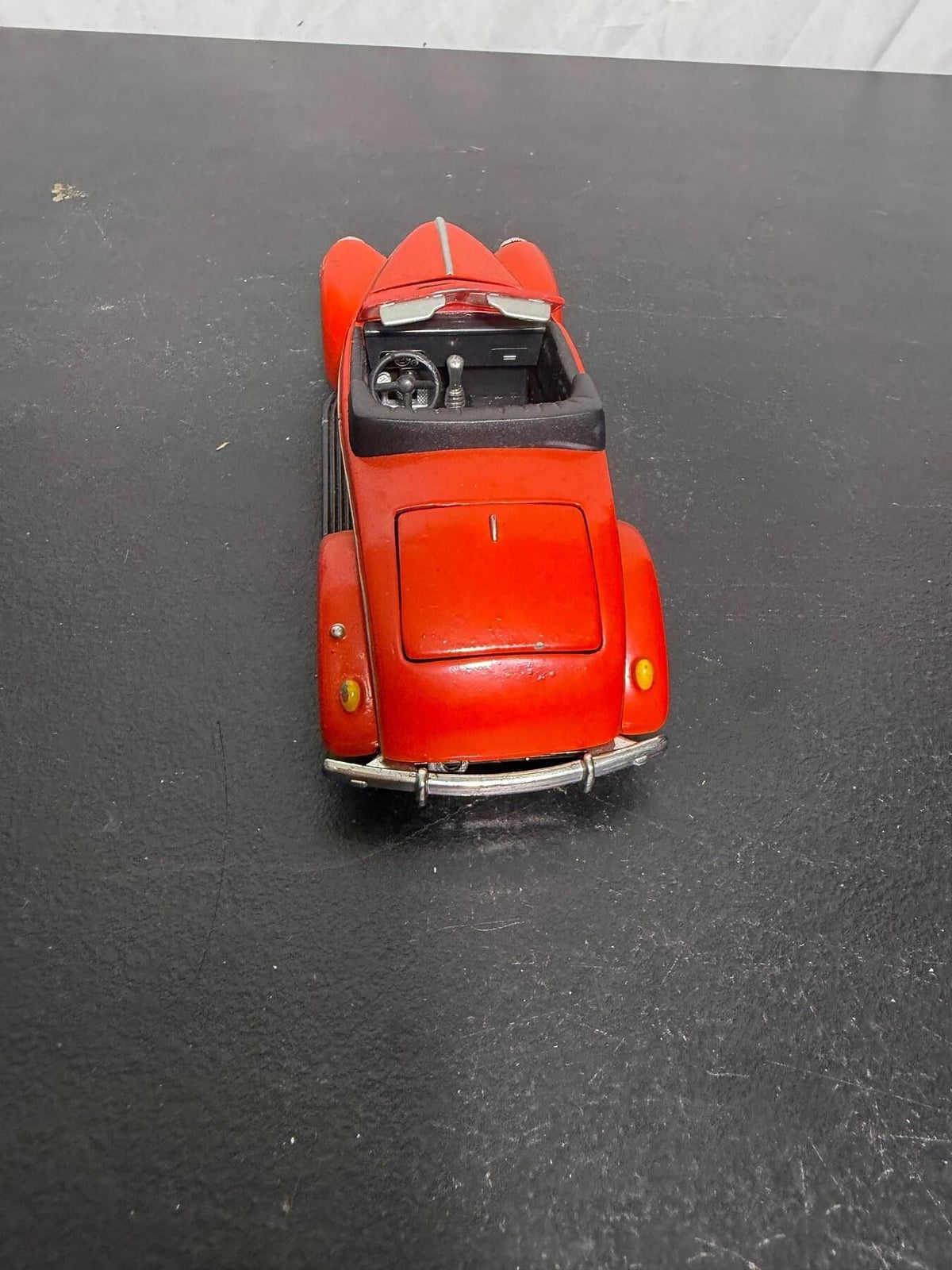 Vintage Golden Wheel 1940 Ford Convertible Diecast Model Car Red - Wormhole Thrift