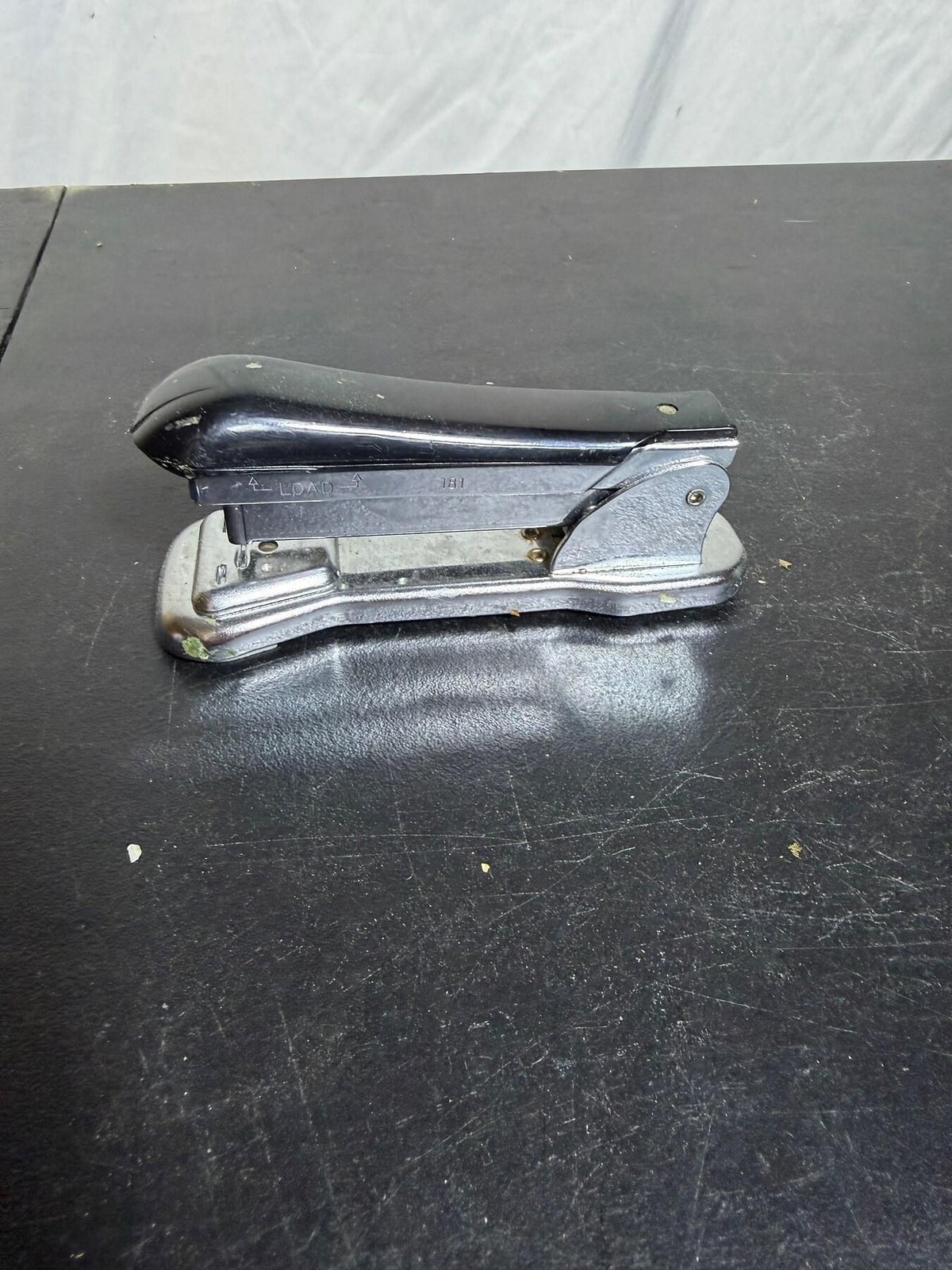 Vintage Ace Cadet Liftop Model 302 Stapler - Chrome & Black Office Tool - Wormhole Thrift