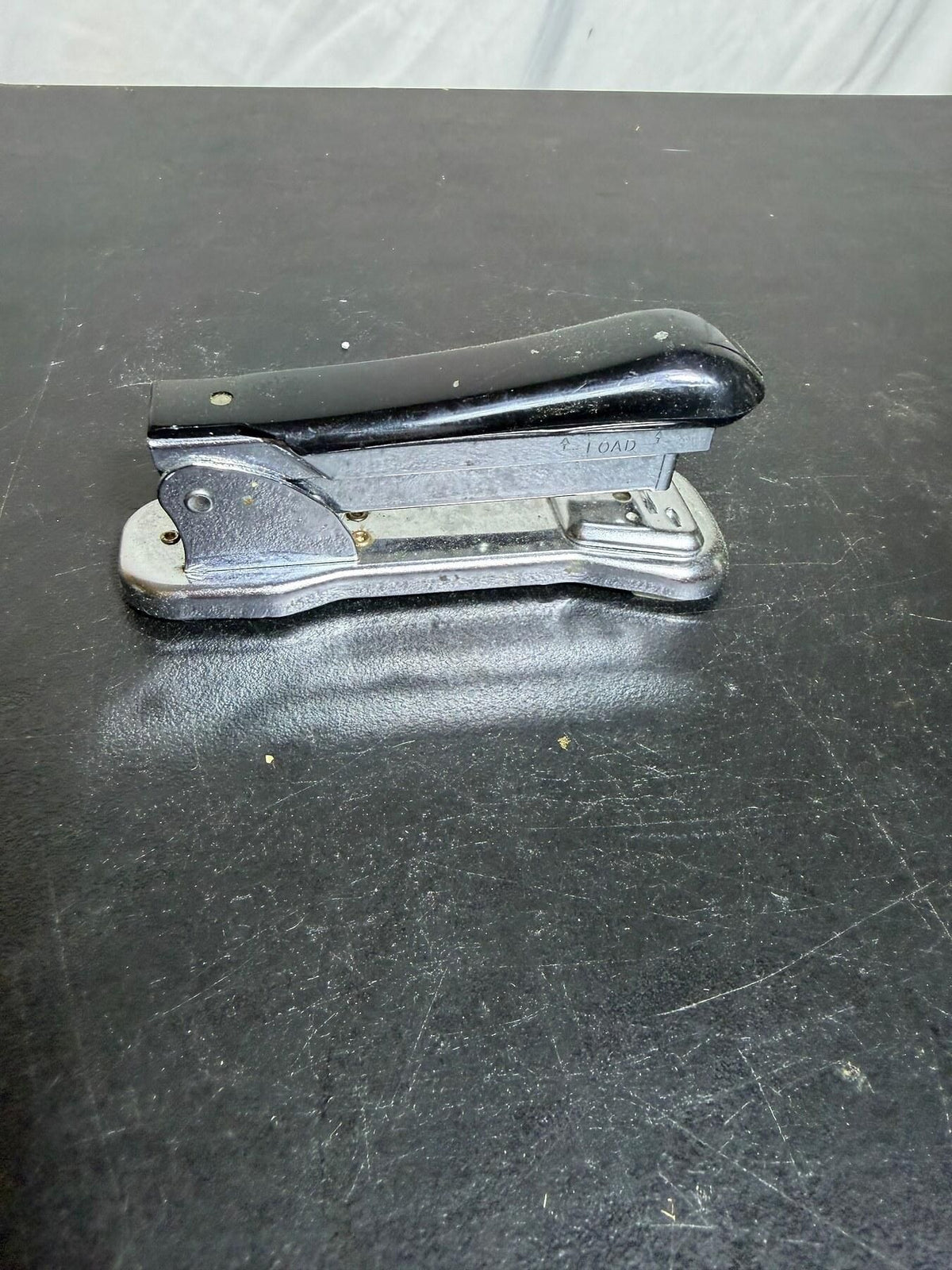 Vintage Ace Cadet Liftop Model 302 Stapler - Chrome & Black Office Tool - Wormhole Thrift
