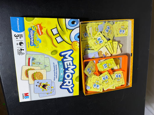 Vintage Nickelodeon SpongeBob SquarePants Memory Game MB Games 2008 - Wormhole Thrift