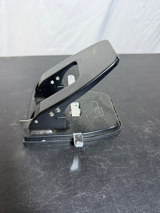 Vintage KW-triO Black Metal Two Hole Paper Punch - Wormhole Thrift