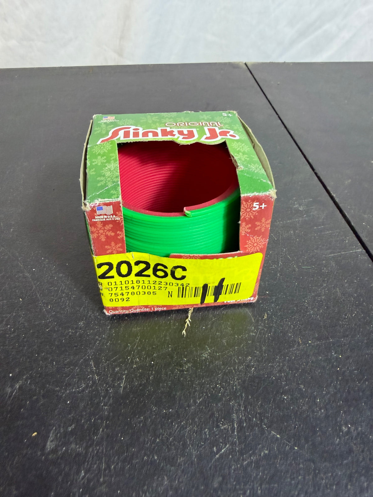 Original Slinky Jr. Plastic Spring Toy - Red & Green - Wormhole Thrift