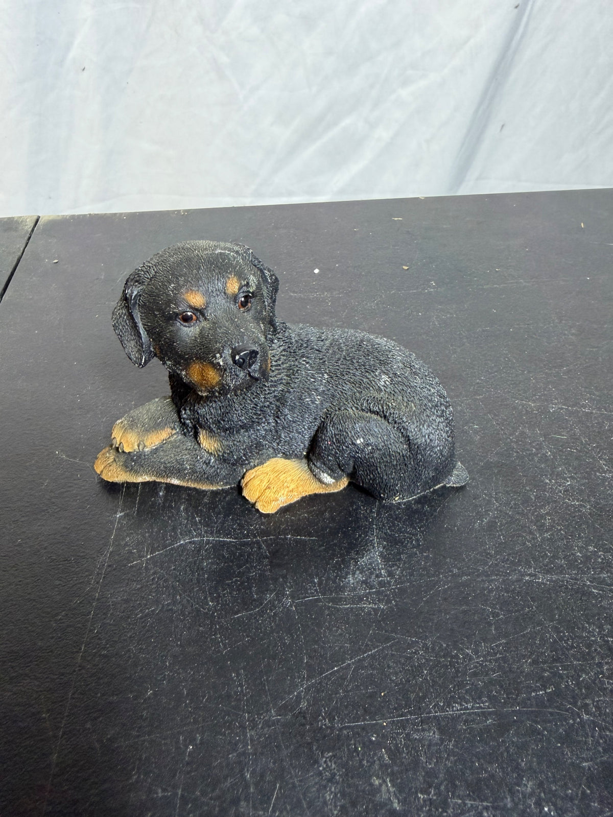 Vintage Country Artists Rottweiler Puppy Dog Figurine Statue - Wormhole Thrift
