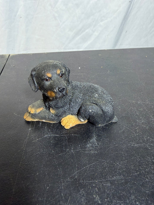 Vintage Country Artists Rottweiler Puppy Dog Figurine Statue - Wormhole Thrift
