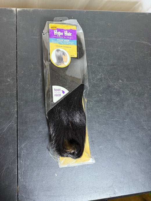 Vintage Hype Hair Faux Ponytail Extension Drawstring Curl Flip Bob #1B NEW - Wormhole Thrift