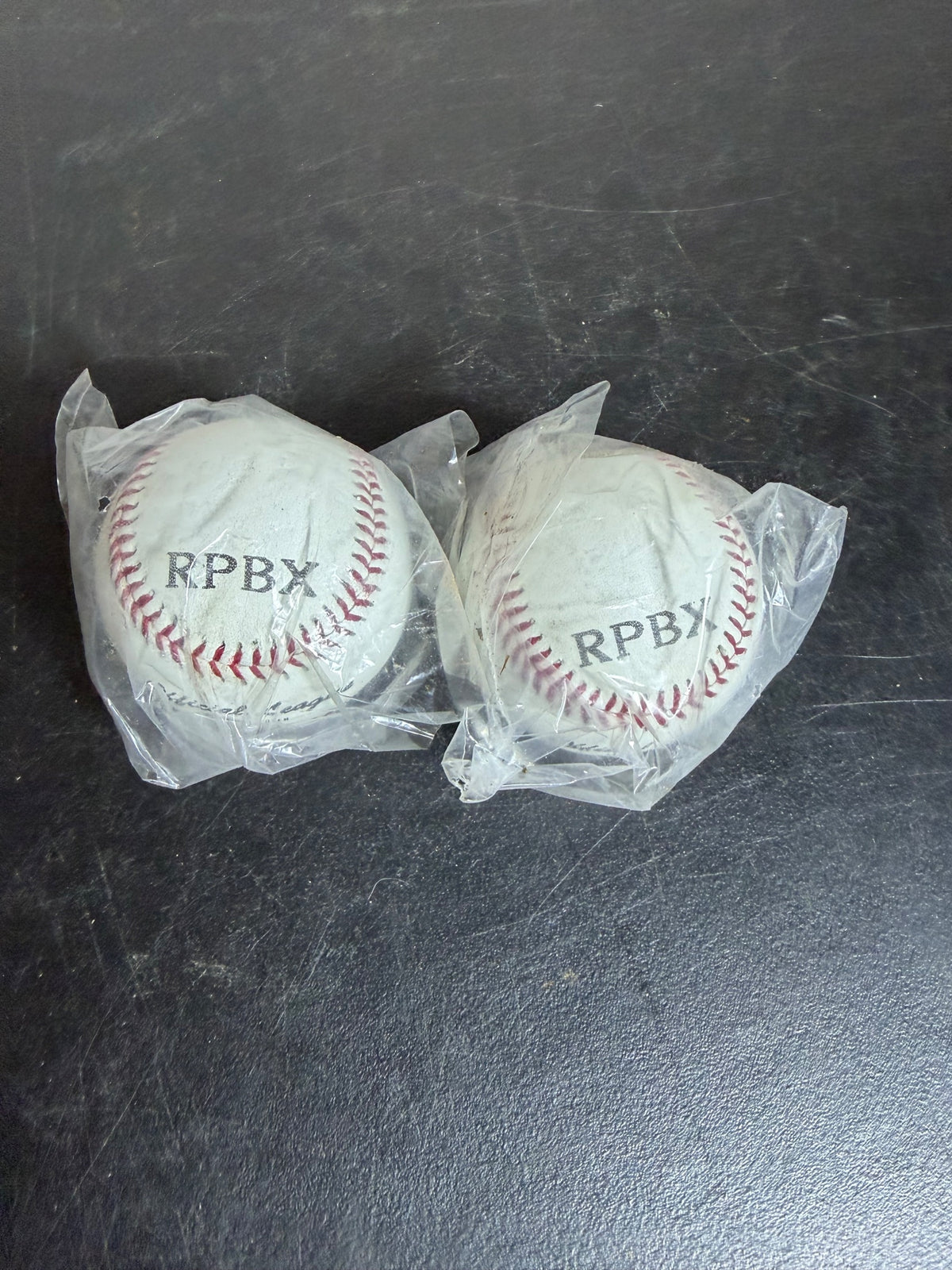 Lot of 2 Official League RPBX Leather Cover Baseballs - Wormhole Thrift