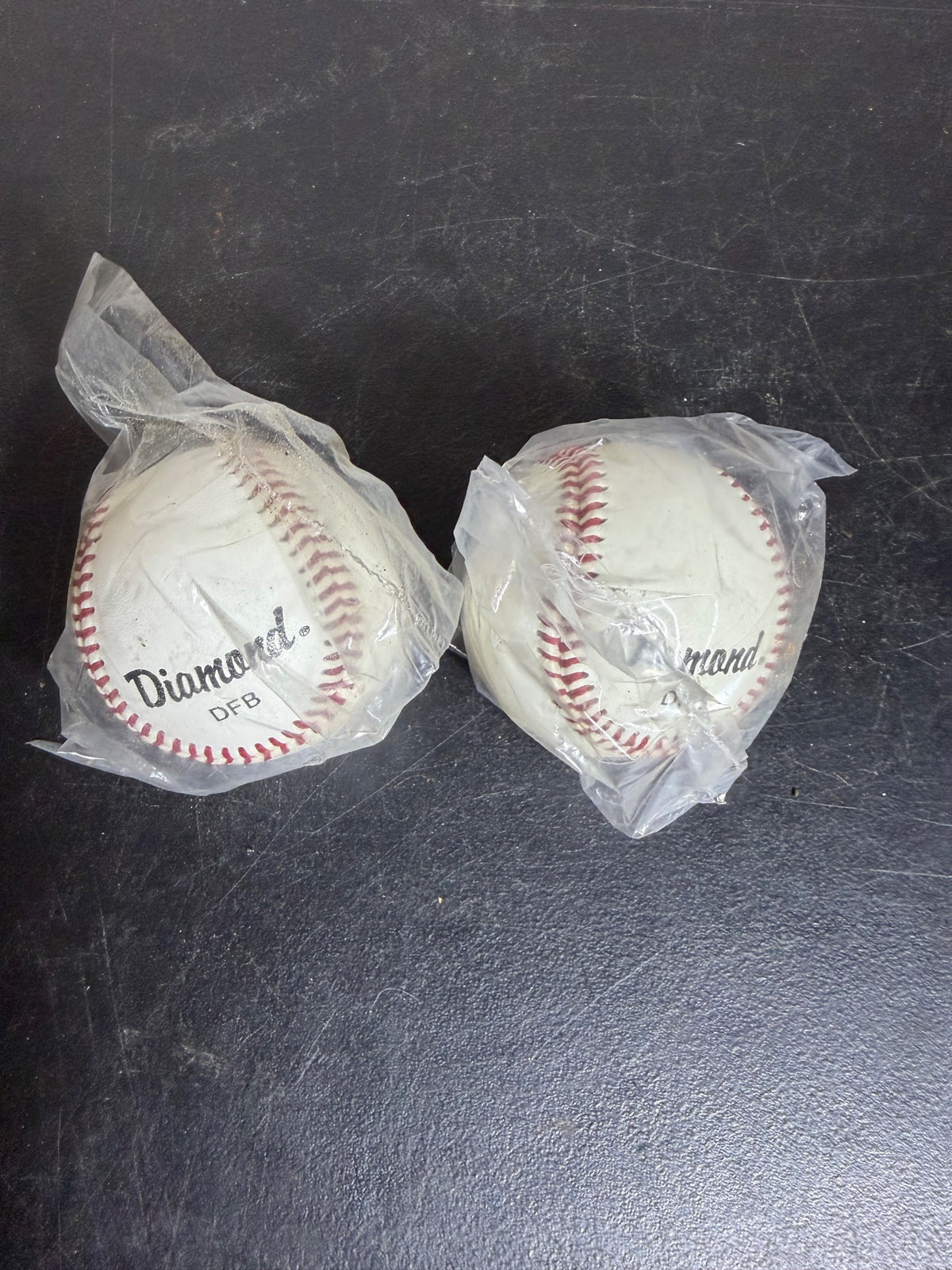 Diamond DFB NJ Fall Ball Baseballs - Lot of 2 - Commissioner Signature - Wormhole Thrift