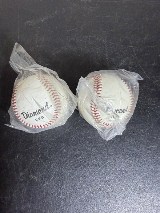 Diamond DFB NJ Fall Ball Baseballs - Lot of 2 - Commissioner Signature - Wormhole Thrift