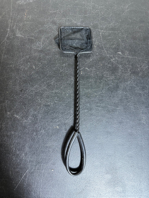 Small Black Aquarium Fish Net with Twisted Handle - Wormhole Thrift