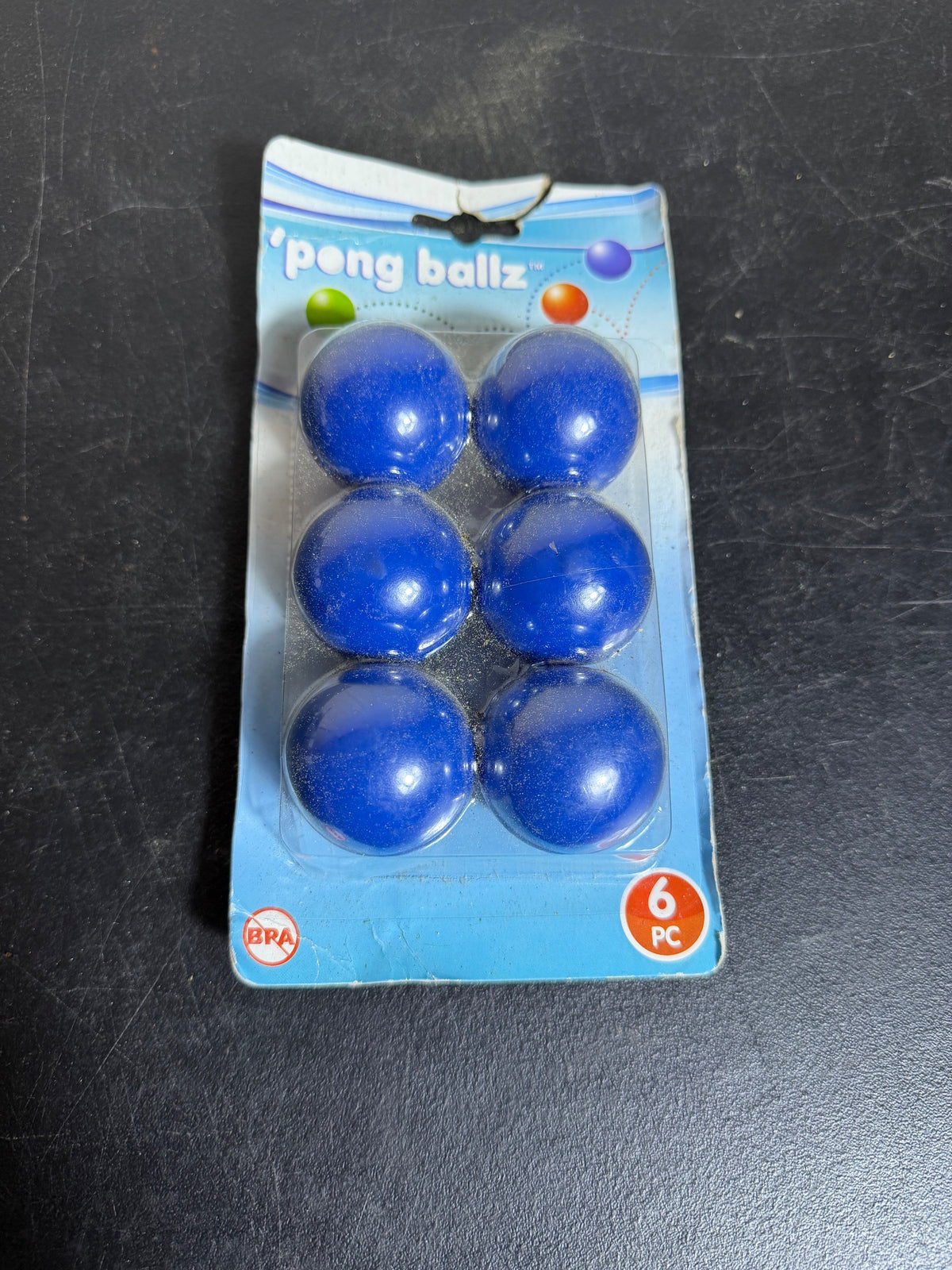 Evriholder 'pong ballz' Blue Plastic Balls 6 PC Sealed Pack - Wormhole Thrift