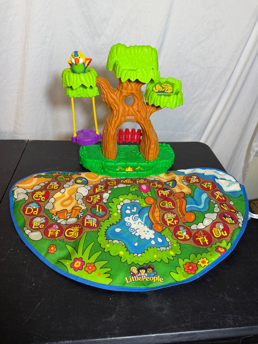 Vintage Fisher-Price Little People ABC Treehouse Play Mat Set 2004 - Wormhole Thrift