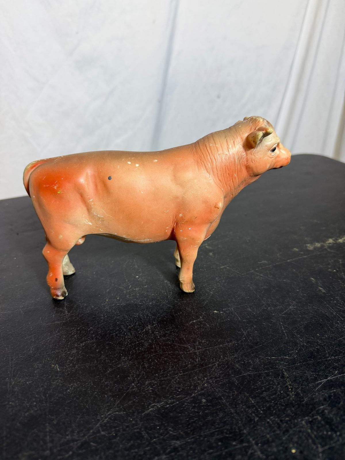 Vintage Creative Playthings Plastic Bull Steer Farm Animal Figure Toy - Wormhole Thrift