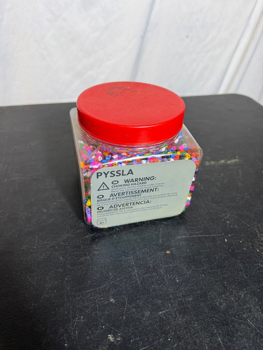 IKEA Pyssla Colorful Fuse Beads Craft Jar w/ Unicorn Templates - Wormhole Thrift