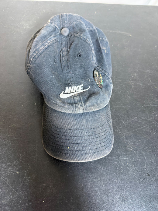 Nike Heritage86 Baseball Cap Dark Blue Cotton w/ Demon Slayer Pin - Wormhole Thrift