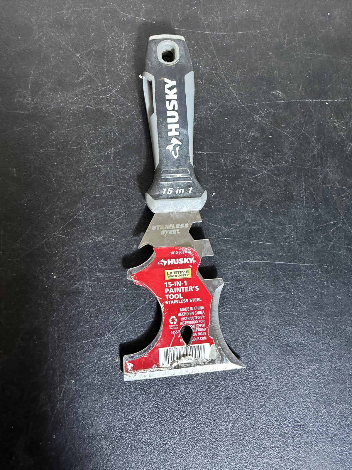 Husky 15-in-1 Painter's Tool Stainless Steel Multi-Tool Scraper - Wormhole Thrift