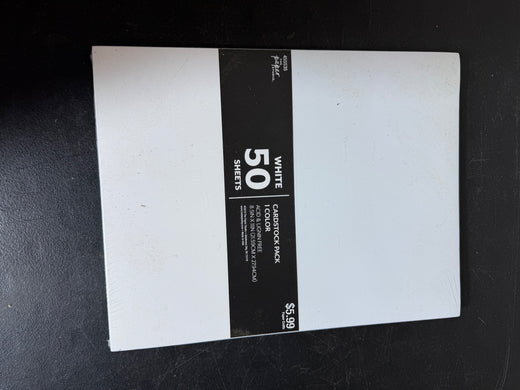 The Paper Studio White Cardstock Pack 50 Sheets 8.5" x 11" Craft Paper - Wormhole Thrift