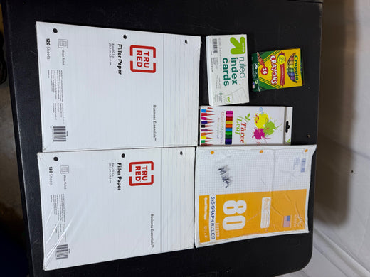 Lot of New Office & School Supplies: Crayola, TRU RED, Index Cards, Pencils - Wormhole Thrift