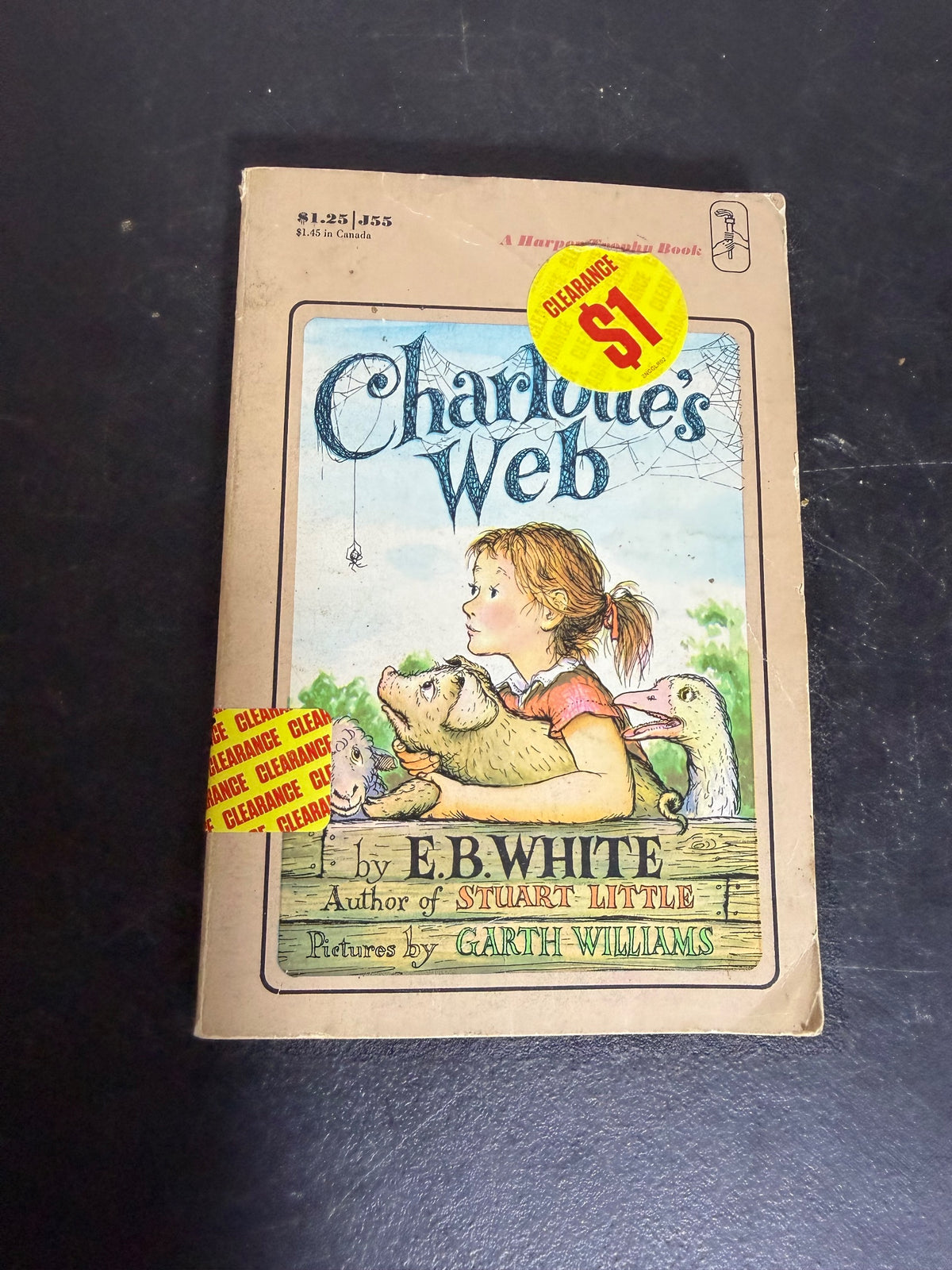 Vintage Charlotte's Web by E.B. White 1973 Harper Trophy Paperback Book - Wormhole Thrift