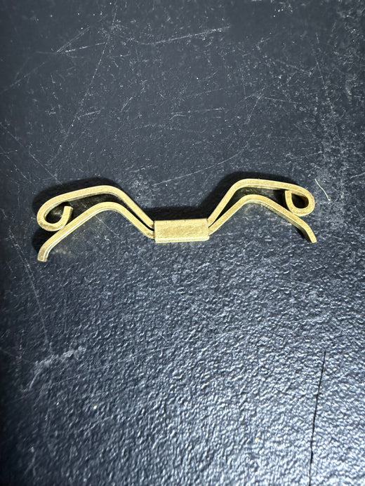 Gold Tone Curved Bar Tie Clip - Approx 2.125" Long - Wormhole Thrift