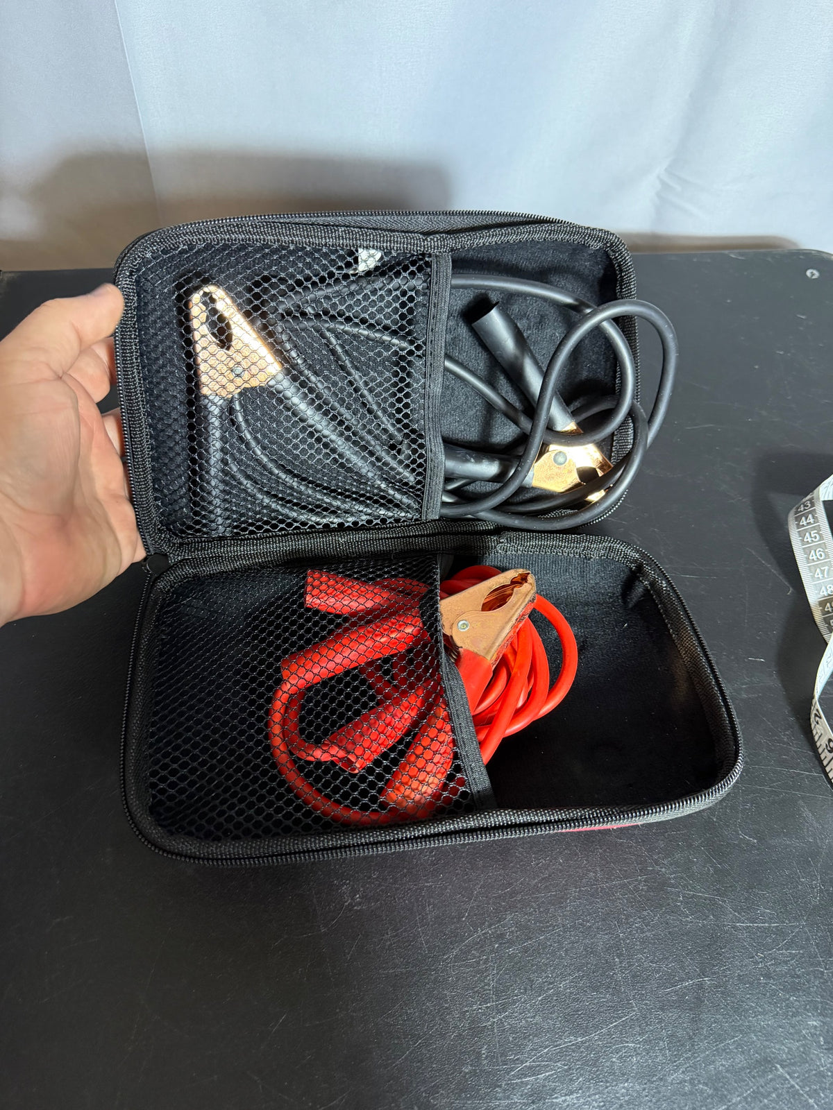 Compact S.O.S. Jumper Cables in Red Zippered Case - Wormhole Thrift